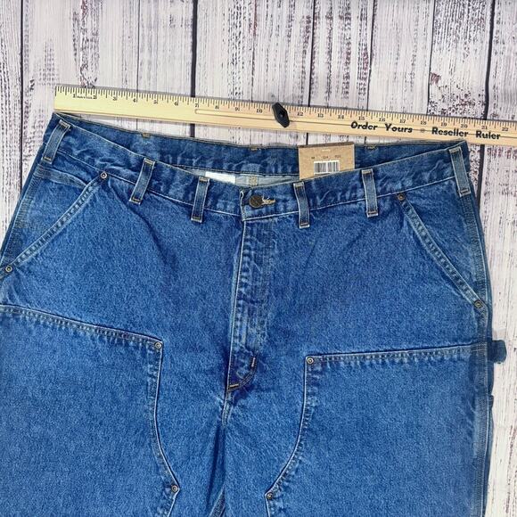 Carhartt B73-DST Double Knee Carpenter Jeans Men’s 44x30 NWT Dark Stone - Picture 3 of 7